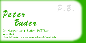 peter buder business card